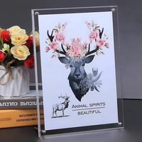 Transparent acrylic frame box inner frame picture display rack, living room and office transparent acrylic frame home decoration