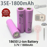 Replacement For INR18650 35E 18650 Battery 3.7V Cost-Effective 1800mAh 25A discharge Standard Cell For Fan Flashlight
