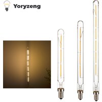 3W 4W 6W T20 E14 LED Tube Light Bulb SES Vintage Retro Filament COB 220V 240V Tubular Antique Lamp 2700K Warm White Glass Shell