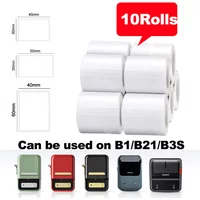NIIMBOT B1 B21 White Label Paper for B3S Thermal Printer Clothing Price Tag Commodity Barcode Waterproof 5/10Rolls Self-adhesive