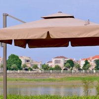 Roman Cantilever Patio Umbrella, Outdoor Beach Garden Parasol, sun shade for market cafe courtyard daily outdoor leisure