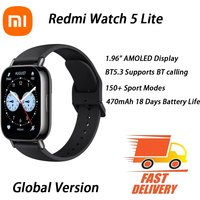Global Version Xiaomi Redmi Watch 5 Lite Bluetooth Phone Call 1.96" Display 150+ Fitness Modes 5ATM Waterproof Mi Smartwatch
