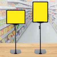 A4 A3 Supermarket Vegetable Fruit Price Display Stand Clamp Sign Stand Food Price Food Signs Advertising Label Rack