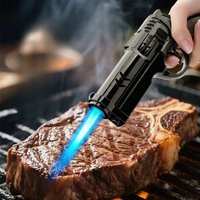 New Hot Creative Pistol Gun Shaped Butane Gas Turbine Lighter Outdoor Windproof Flame Metal Cigar Lighter Men Gadget Gift's