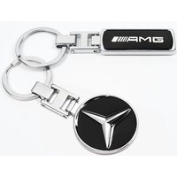 1Pcs Zinc Alloy Car Emblem Key Ring Keychain Decor Accessories Hubcap For Mercedes Benz AMG GLC GLE CLA W204 W205 W206 W211 W212