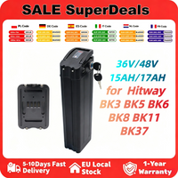 36V/48V 15Ah-17Ah Ersatz-Elektrofahrrad-Akku Lithium-Ionen E-Bike-Batterie Kompatibel mit COLORWAY Hitway BK3 BK5 BK6 BK8 BK11 BK37 OneSport BK6 EVERCROSS EK5 EK6