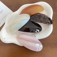 1pc Korean light luxury vinegar spring clip half tied ponytail oval floral temperament hair accessories Kamelad