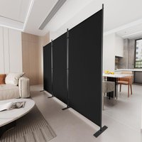 3 Panels 6 Ft Room Divider and Folding Privacy Screen, Indoor Fabric Portable Partition and Separation Wall for Home