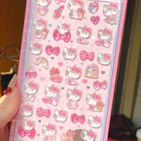 Hello Kitty 3D Hollow Bubble Relief Sticker Sanrio Kawaii DIY Reward Sticker Cute Sticker for Kids Gift