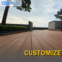 150x25mm Hollow WPC Decking Boards with Embossed Wood Grain Anti-Slip Waterproof for Modern Outdoor Flooring Patios & Gardens