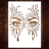 A4 29 *21cm Beautiful eyes DIY Stencils Wall Painting Scrapbook Coloring Embossing Album Decorative Paper Card Template,wall