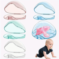 1Pc/4Pcs Pacifier Storage Box, Colorful Pacifier Storage Box, Portable, Pacifier Storage Box with a Lanyard (Blue, White, Green, Pink)