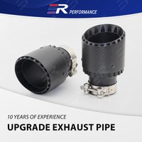 1PCS car accsesories Real Matte Carbon Fiber Exhaust Tips Suitable Nozzle for universal Car modification NO LOGO