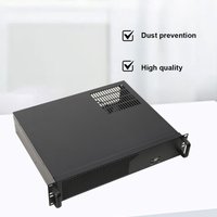 2U Industrielles Chassis-Rack-Servergehäuse Aluminium-Panel Ultra-Kurzes Industrielles Steuerungs-Server-Chassis Datenspeicher-Motherboard-Servergehäuse