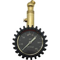 ATsafepro Tire Pressure Gauge (0-60 PSI), Heavy Duty Tire Gauge Glow Dial Accurate and Easy To Read Glow Dial, Low and High Air