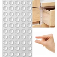 100Pcs Self Adhesive Door Stopper Rubber Damper Buffer Cabinet Bumpers Silicone Furniture Pads Cushion Protective Pads