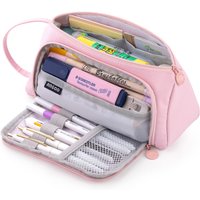 Creative Oxford Cloth Pencil Case, Large Capacity, Multi-Purpose, Triangular Shape, Minimalist Design, Compact and Portable