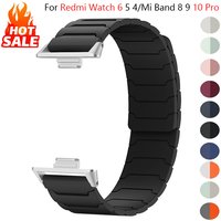 Silicone Magnetic Strap for Xiaomi MiBand 8 Pro 9 Pro 10 Pro Sport Bracelet for Redmi Watch 6 5 4 Smart Watch Band Correa