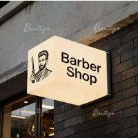Barber Shop Single Sided Light Box Custom Acrylic Light Box Outdoor Hanging Board Advertising LightBox Sign Store Led Light Box