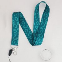 Anti-lost Green Leopard Teacher Lanyard for Key Keychain ID Badge Name Card Holder Neck Phone Strap Key Ring Accessories Gift