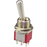 5PCS Large Long Handle Mini Toggle Switch 3 Position DPDT Latching Momentary Switch 12MM ON-OFF-ON DPDT MTS-203 6A 125VAC