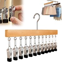 with 10 Clips Closet Organizer with 12 Clips 360° Rotating Clothes Hanger Multifunctional Space Saving Legging Hangers