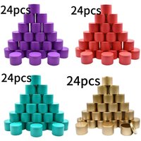 Candle Tin Jars 24 Count, Candle Containers Candle Jars with Lids, 4 Oz/8oz, for Candle Making, , ''red green gold purple''