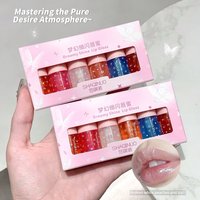 Shimmery Glitter Moisturizing Lip Gloss Set 6 Colors Highly Pigmented Fine Shine Long Wear Cute Lipgloss Set