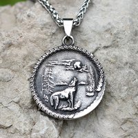 2025 NEW Men's 316L stainless-steel Viking wolf amulet Pendant Necklace for teens animal fashion Jewelry Gift free shipping