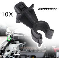 10pcs/set Bonnet Hood Support Prod Rod Clamp Clip Holder Tool 65722EB300 For Nissan Qashqai Dualis J10 Navara D40 PathfinderR51