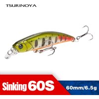 TSURINOYA 60S Sinking Minnow Lure INTRUDER 60mm 6,5g Fishing Bass TROUT Lure Artificial Hard Baits Jerkbait Fixed Weight