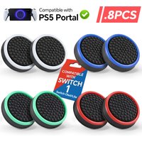8PCS Silicone Analog Thumbstick Grip Caps For PS5 Portal Console Replacement Analog Joystick Cover For Nintendo Switch/Oled/Lite