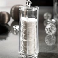 1pc Cotton Pad Container, Desktop Acrylic Dust-proof Cotton Swab Storage Case, Makeup Stationery Small Item Organizer