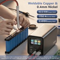 Degreat 10,5 kW Kondensator-Punktschweißgerät – 1750 A Ausgangsstrom, Batterie-Schweißmaschine mit LCD-Anzeige und Fußschalter für die Batterie-Montage und -Reparatur