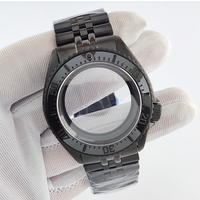 Black SKX007 case NH35 watch case 40mm luxury men's case sapphire glass waterproof case suitable for 28.5mm dial case