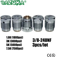3pcs HPA Air Accessories CO2 Compressed Air Tank Regulator Valve Burst Disk Disc 1.8K , 3K , 5K , 7.5K