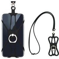 Cell Phone Lanyards With Adjustable Neck Strap Universal Neck Phone Holder For IPhone, Galaxy And Most Smartphones,Black