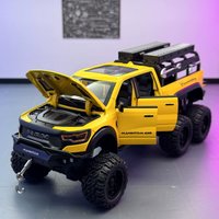Large Size 1:24 Mammoth 6X6 Off-road Pickup Truck Children's Toy Car Simulation Alloy Car Model Ornament Boy Gift