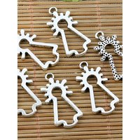 10pcs 25*12.6mm hole 1.3mm hollow Out NTRA SRA DEL charms Pendant EF1841