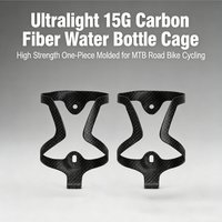 3K Carbon Fiber Bicycle Water Bottle Cage 15g Ultra Light MTB Road Gravel Bike Bottle Holder Matte Black Cycling Accessories
