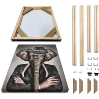 Photo Frame DIY Picture Frame Natural Wood Frame Refer to Canvas Oil Wall Poster Picture Canvas Painting Frame Custom Size