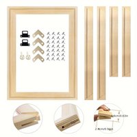 Unfinished Wood Picture Frame Bulk, DIY Craft Painting Square Frame For Artist Canvas Board Oil Painting