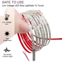 12V 24V 5m 10m 20m 50m 100m LED Strip Light 2835 120 LEDs Flexible Tape Bright 8mm PCB 13 Colors Home Decoration Not Waterproof