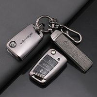 New Silver TPU Car Flip Remote Key Case Cover Holder Shell Fob For VW Volkswagen Golf 7 MK7 Tiguan MK2 Auto Keychain Accessories