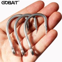 20PCS Giant Fish Hooks 1/0-12/0 Super Fishhook Stainless Steel Gaff Barbed Antirust Sharp Angle Tackle Pesca Fishing Circle Hook