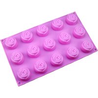 New Arrival 15 Hole Rose Flower Silicone Cake Mold DIY French Mousse Dessert Chocolate Cake Mold For Valentine's Day Baking Tool