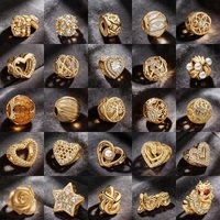 New Original Charm DIY Women's Jewelry Gift Gold Heart Shape, Flower, Pentagram Beads Suitable For Bracelets And Necklaces