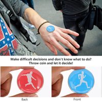 1pc Referee Side Toss Coin Double Face Sports Football Pattern Volleyball portable Coin Souvenirs Gift double-sided design