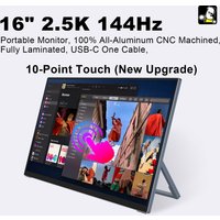 16-inch 2.5K Touchscreen Full Aluminum CNC Full Lamination 144Hz High-Definition High-Brightness One-Cable Portable Monitor