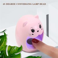 LULAA Mini UV LED Lamp Cute Cat Shape Fast Drying Portable Nail Light Home Salon Gel Dryer Curing Lamp for Nail Artists DIY